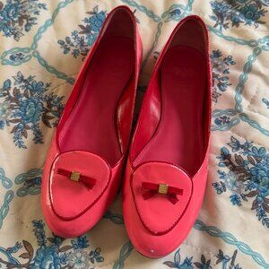 Tory Burch Pink Flats with Decorative Bow